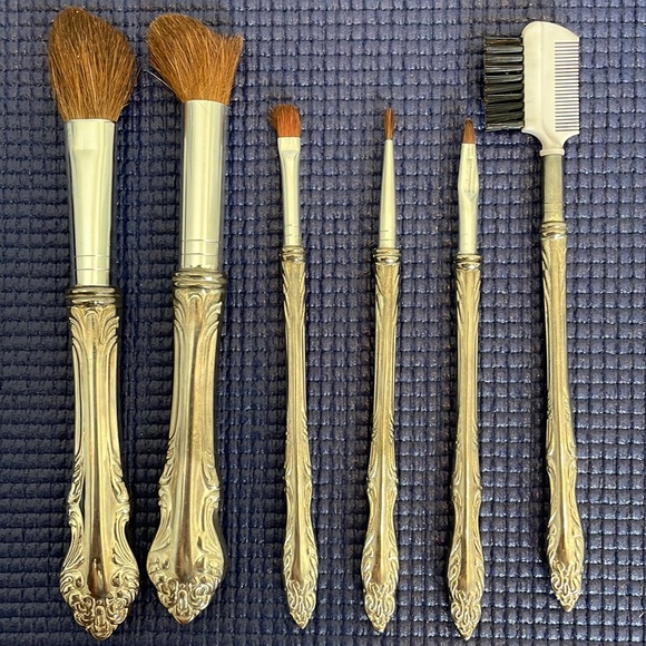 💝Glamour and Vintage Sterling Silver Makeup Brushes💝 - Picture 2 of 5